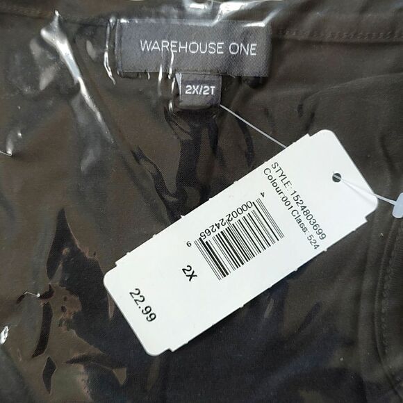 New With Tag Size 2X Warehouse One Women's Black F Bomb Racerback Tank - Picture 8 of 9